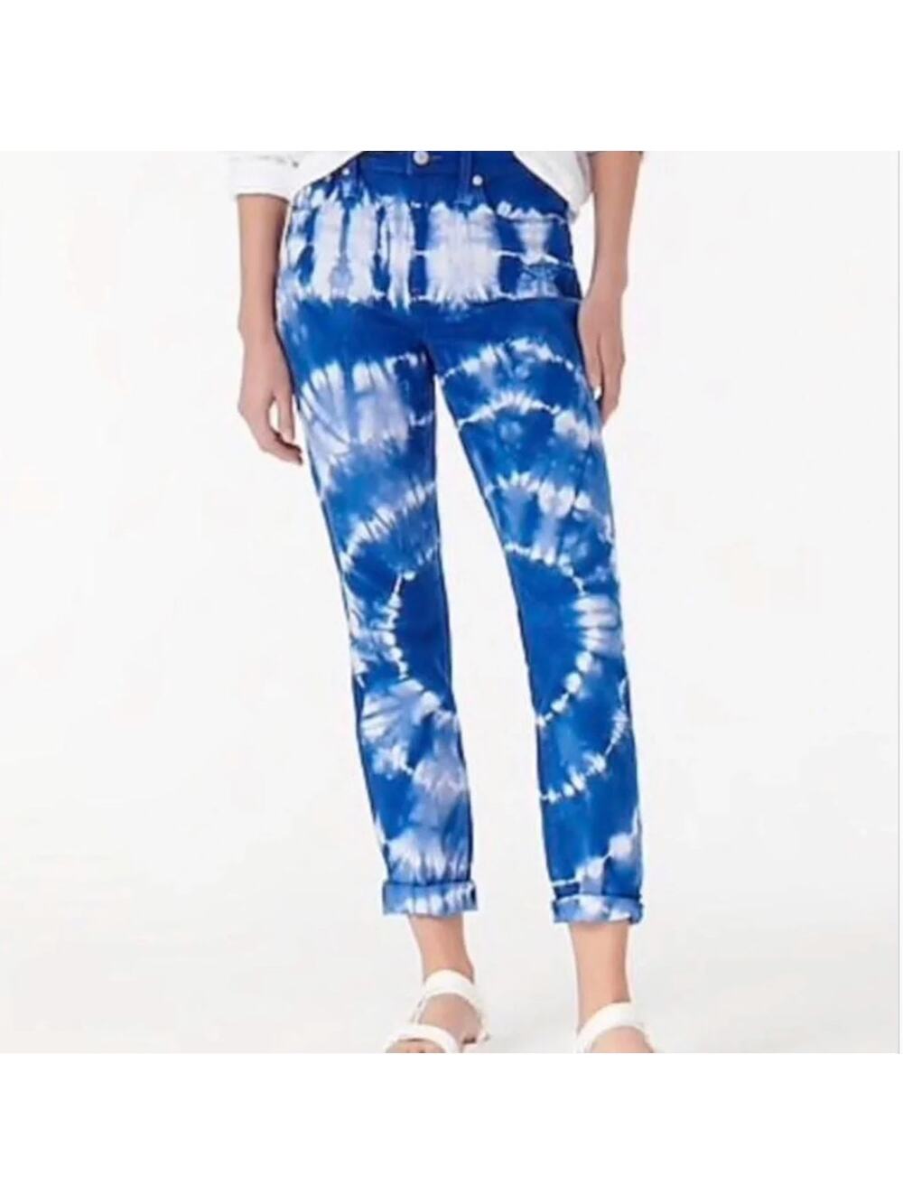 J. Crew 10" Vintage Straight Jean in Tie Dye AV448 Blue Size 29